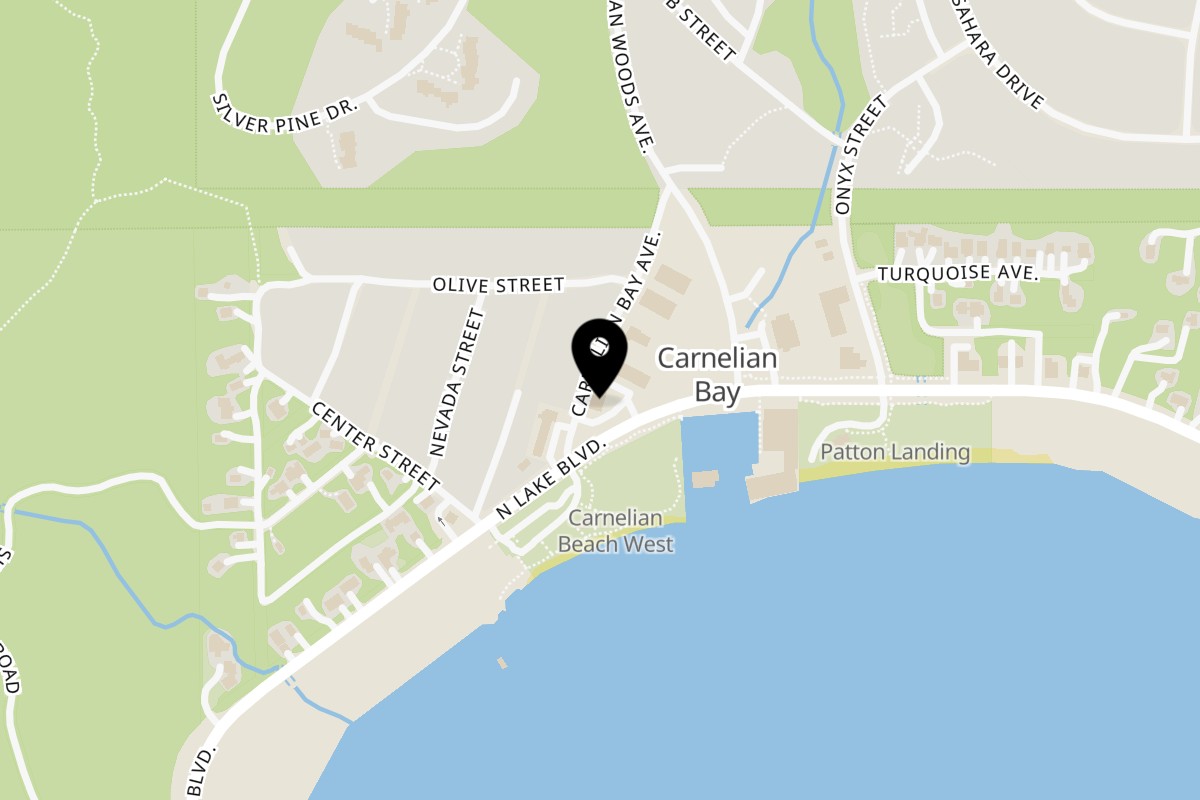 Map showing the location of CB's Bistro on 5075 N Lake Blvd in Carnelian Bay